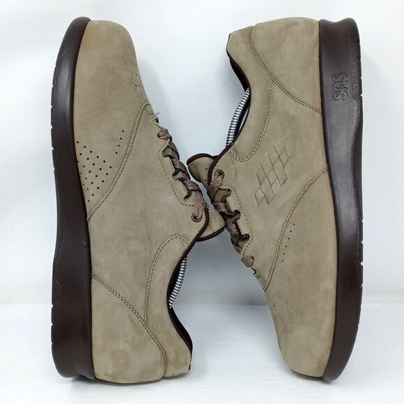 SAS Free Time Women’s Size 9 WW Wide Walking Shoes Tan Nubuck Lace Up Comfort - Picture 8 of 11
